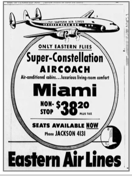 Eastern Air Lines ad