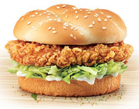 KFC Zinger sandwich