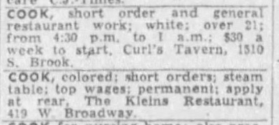 White and colored clerks wanted